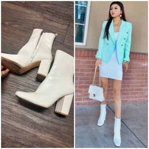 Elegant White Ankle Boots